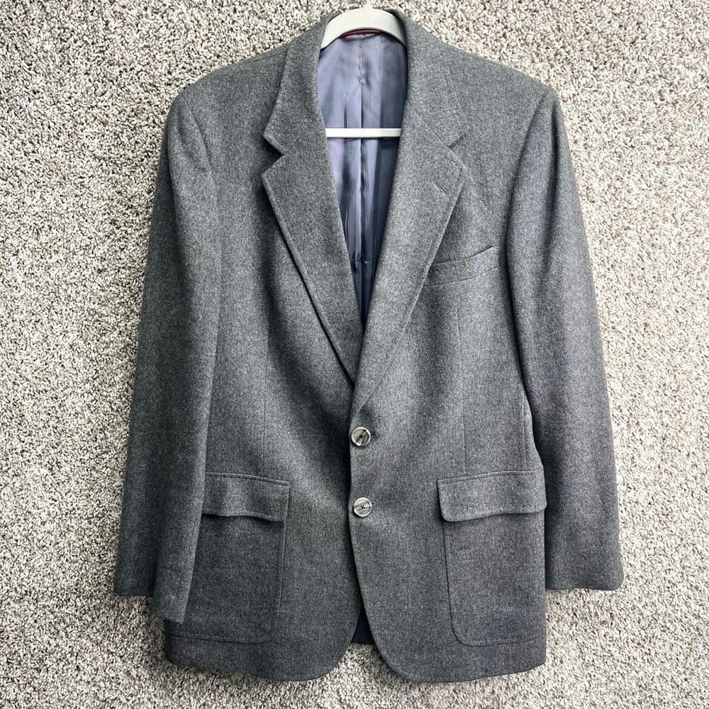 Hart Schaffner & Marx Blazer‎ Men’s 38R Gray 100% Camel Hair Suit Jacket